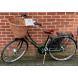 A lady's Pashley Princess bicycle, drum brakes, dynamo, basket, with paperwork still sealed