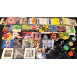 Vinyl Records - assorted 7" singles - 1960's/70's/80's including Bunk Johnson, George Lewis,