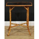 A late 19th century Aesthetic Movement Anglo-Japanese bamboo occasional table, rectangular top
