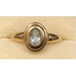 A 9ct gold topaz ring, size O, 2.5g