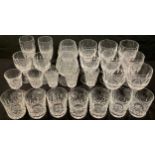 Glassware - a set of six large Waterford Crystal wine glasses, each etched Bemrose & Sons, 1826-