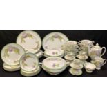 A Royal Doulton Glamis Thistle dinner and coffee service for six comprising vegetable dishes, dinner