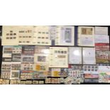 Stamps - am eclectic box of material, GB presentation packs f/v £150+; USA mint binder collection;