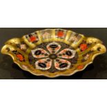 A Royal Crown Derby Duchess dish, solid gold band, second quality