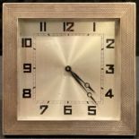 An Art Deco silver easel clock, Birmingham 1931