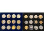 Coins - crown sized collectors and other coins and medallions, all in bright, uncirculated