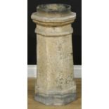 Salvage & Reclamation - an octagonal buff chimney pot, 75.5cm high