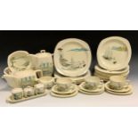 An Extensive Midwinter Riviera pattern table service designed by Hugh Casson inc dinner plates,