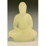 A Walter Nancy (Victor Amalric Walter, French, 1870-1959) Pate De Verre glass figure, of a Buddha,