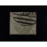 Stamps - QV 1883 9d dull green wk SD75/Wi f/used, SG: 195wi cat £775, faded colour