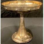 A WMF Art Nouveau pedestal comport, 21.5cm high, ostrich mark, c.1905