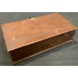 A 19th century mahogany ballot or collection box, 32cm wide