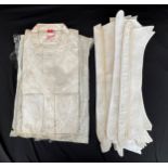 WW2 British Utility CC41 Marked mans white shirt by "Rhapsody" size 14 neck, still in remains of