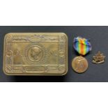 WW1 British Victory Medal to 39800 Pte. S Holliday, East Yorkshire Regt along with a Princess Mary's