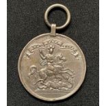 British Northumberland Fusiliers Medal for 21 years service, obverse: St. George on horseback