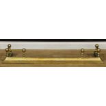 A Neo-Classical style brass extendable fire curb or fender, gallery to angles