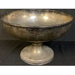 A large plated pedestal punch bowl, 41.5cm diameter