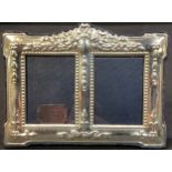 An Elizabeth II silver double photograph frame, Sheffield 1995