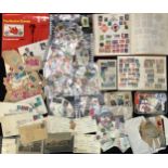 Stamps - assorted All World loose and in albums, in old case, thousands of stamps