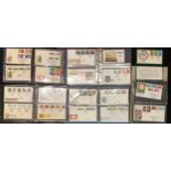 Stamps - FDC's and presentation packs in albums, 1980's and later (quantity)