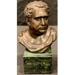 A bronzed metal Grand Tour type bust, of the Roman Emperor Otho, 14cm high