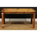 Salvage & Reclamation - a coffee table, repurposed from Canadian Red Deer brand salvaged strip maple