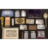 Boxes and Objects - a Wedgwood Jasperware Ronson table lighter; other lighters; an ceramic