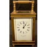 An early 20th century lacquered brass carriage clock, by Richard & Co, retailed by Noble &