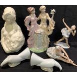 A Wedgwood Classical Collection figure group, Peace & Friendship, 693/3000; a Poole studio pottery