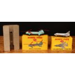 Dinky Toys 715 Bristol 173 helicopter, turquoise green body with decals, twin red propellers,