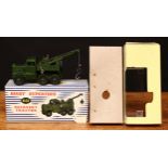 Dinky Supertoys 661 recovery tractor, military green body, painted seated driver figure, military