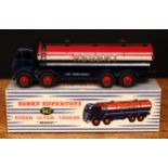 Dinky Supertoys 942 Foden 14-ton "Regent" tanker, 2nd type dark blue cab and chassis, red, white and