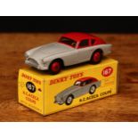 Dinky Toys 167 A.C.Aceca coupe with windows, grey body with red roof, red ridged hubs, boxed -