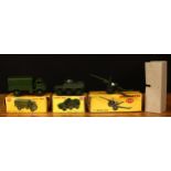 Dinky Toys 623 army covered wagon, military green cab and body, painted seated driver figure,