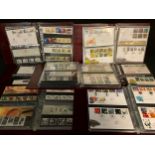 Stamps - QEII FDC presentation pack collection in seven binders 1980 - 2005, f/v approx £480