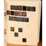 Stamps - Windsor album Vol.1, an excellent collection starting with 3 1d black with red MX 2 x 4