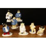 Juvenalia - a collection of seven Coalport Paddington Bear figures, various poses, each unboxed (7)