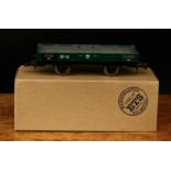 ETS (Electric Train Systems, Czech Republic) O Gauge tinplate 409 low side car, K.F.N.B., green