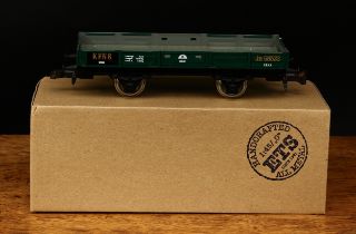 ETS (Electric Train Systems, Czech Republic) O Gauge tinplate 409 low side car, K.F.N.B., green