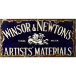 Advertising - an early 20th century rectangular shaped single sided enamel sign, white lettering