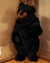Bear Bits (Jean and Bill Ashburner) 'Dexter' artist made jointed teddy bear, black dense mohair,