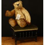 A Charnwood Bears (Frank Webster) 'Jeffrie' artist made jointed teddy bear, blonde mohair with red