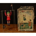 A 1930's C.K. Kuramochi (Japan) novelty clockwork Wonder Acrobat toy, single celluloid acrobat