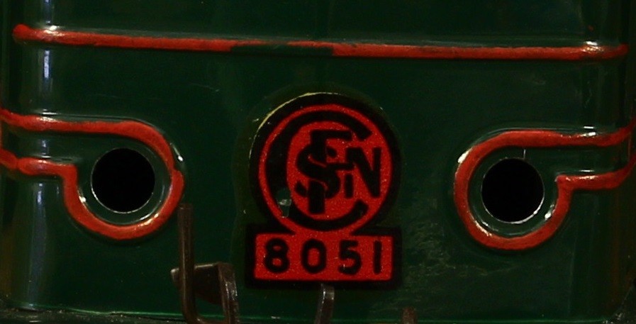 A Hornby French series O gauge tinplate S.N.C.F. overhead electric style locomotive with fixed - Image 2 of 3