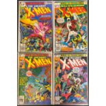 4 Uncanny X-Men comics. #109 1st Vindicator 1977. Approx VG -FN. #118 1st Mariko 1978. Approx VG -