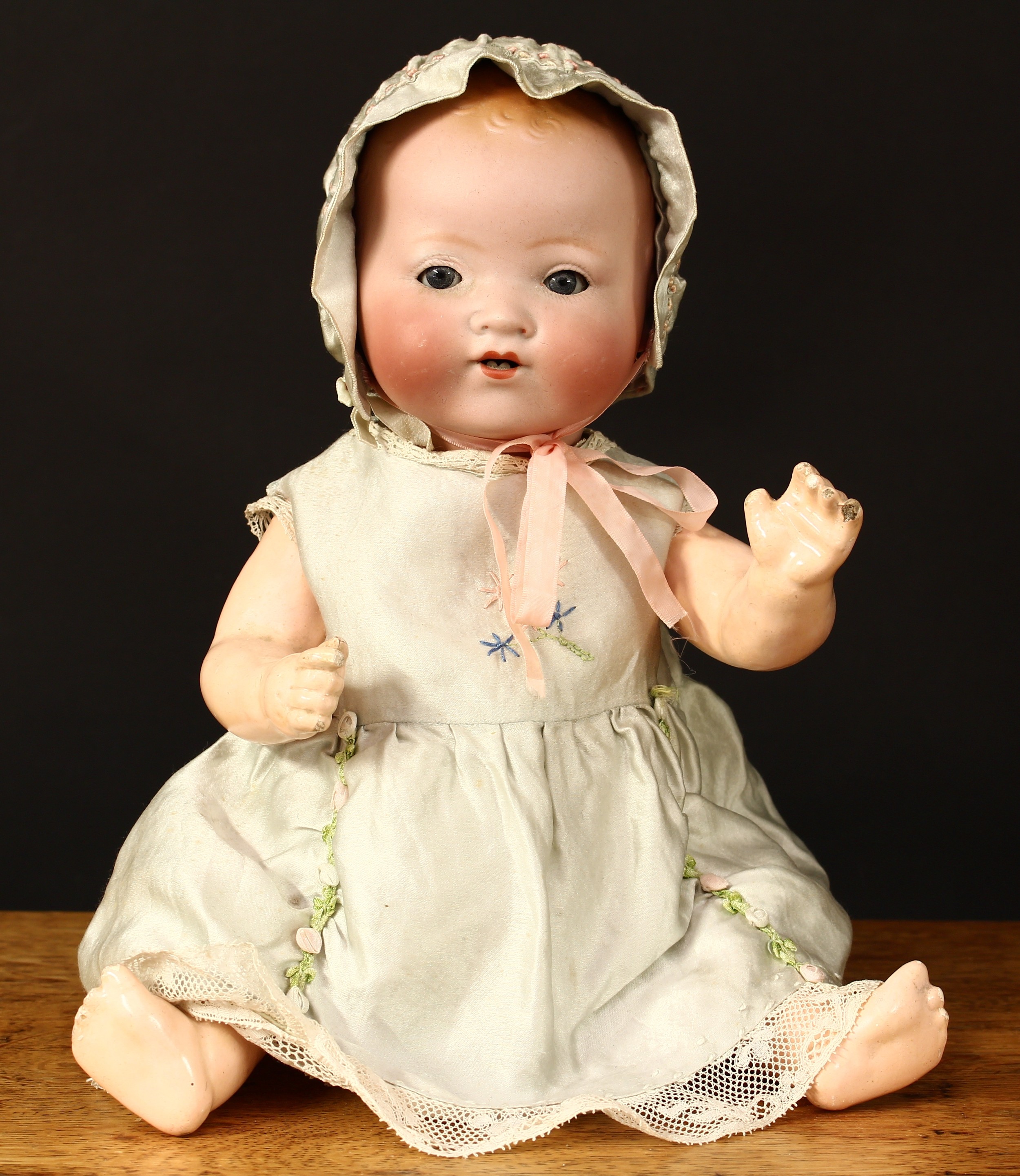 An Armand & Marseille (Germany) bisque head and composition bodied Dream baby doll, weighted