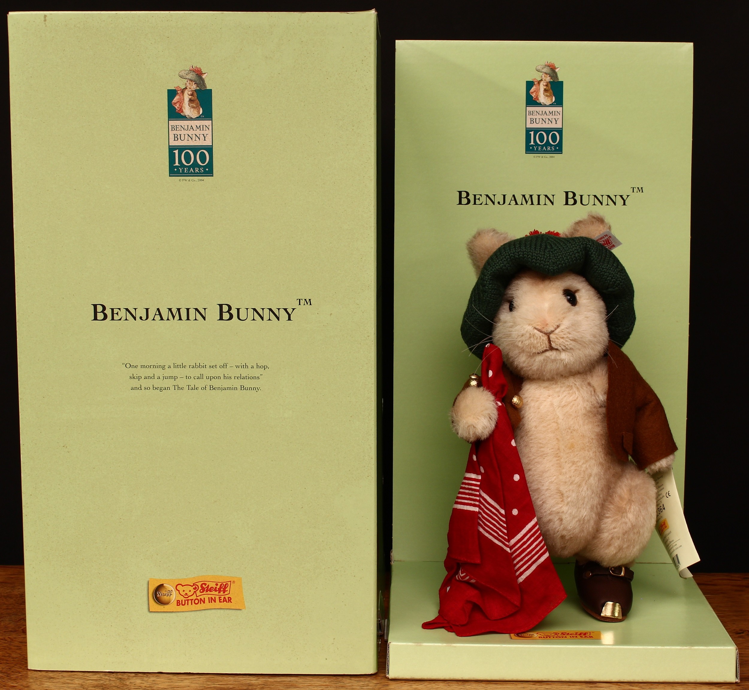 Beatrix Potter/Peter Rabbit Interest - Steiff (Germany) EAN 354335 Benjamin Bunny 2004, trademark '