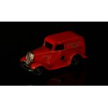 Tri-ang Minic (Lines Brothers) tinplate and clockwork 3M Ford Royal Mail van, red body with