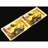 Advertising - a pair of Crawford's pictorial advertising posters on heavy gauge paper, folded as one