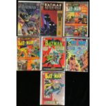 7 Batman Comics. Silver, Bronze & Modern Age. Batman #168 (1964). Batman #174 (1965), Batman #182 (